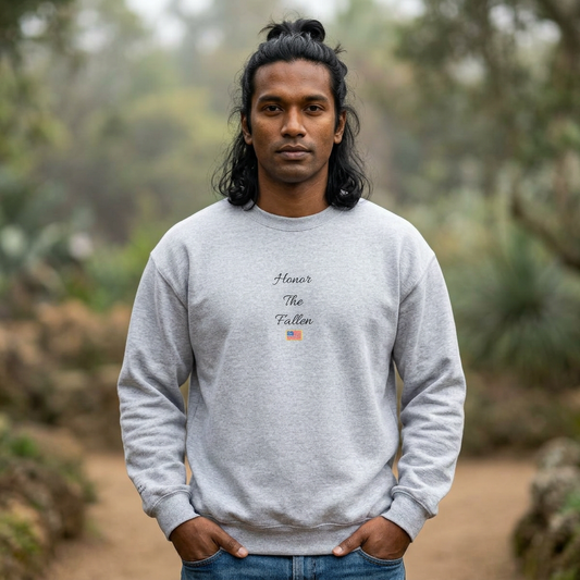 Honor The Fallen Embroidered Sweatshirt (Unisex)